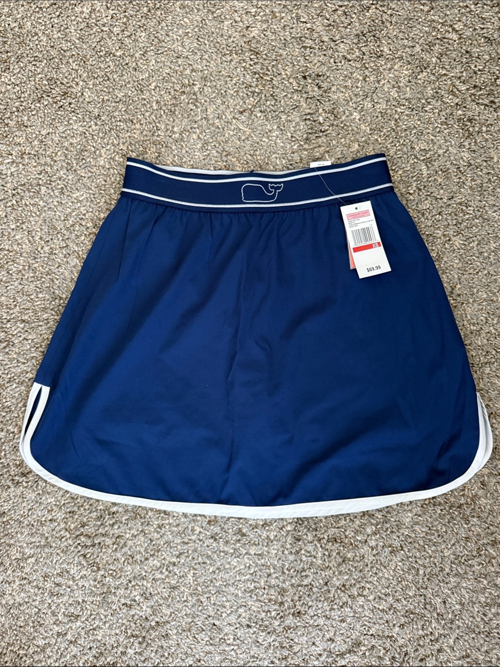 Vineyard Vines Navy Athletic Skort with White Trim